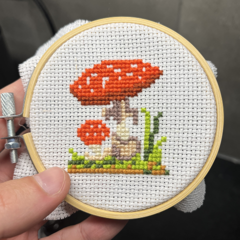 Mushroom cross-stitch