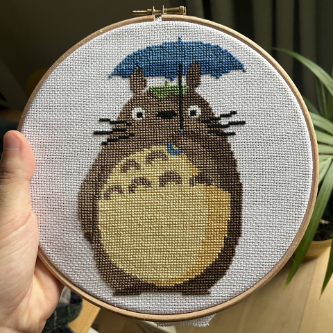 Totoro cross-stitch